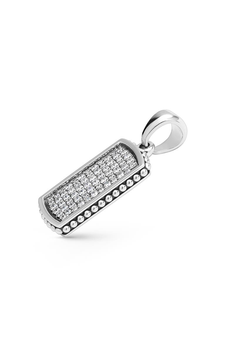 Men's Anthem Diamond ID Tag, Alternate, color, STERLING SILVER