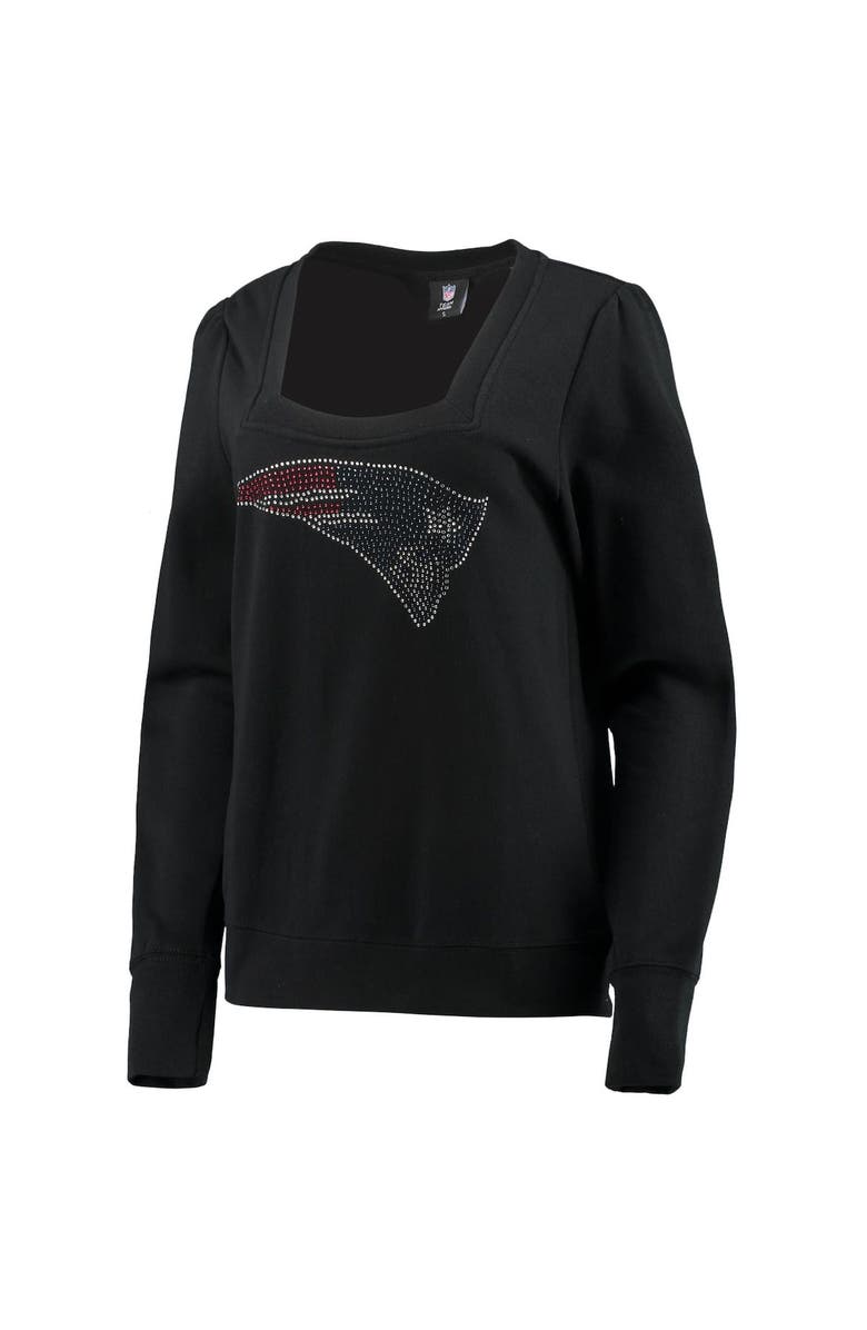 CUCE Women's Cuce Black New England Patriots Winners Square Neck Pullover Sweatshirt, Alternate, color, 