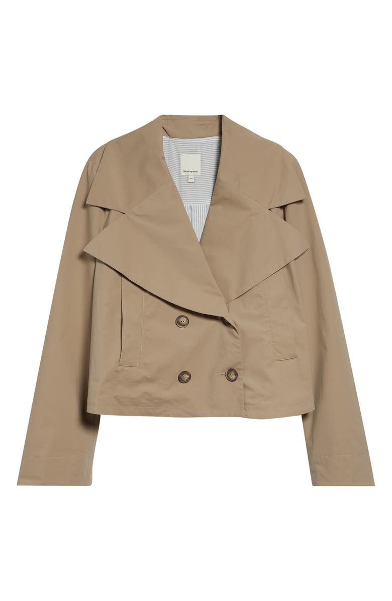 Giorgio Armani Dune Crop Trench Coat, Main, color, Tan