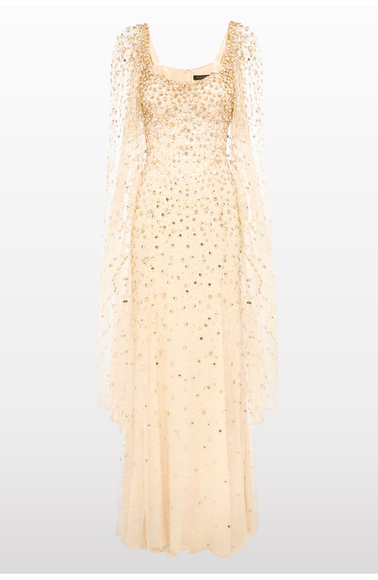Jenny Packham Angel Wing Dress, Main, color, Sandy Beach