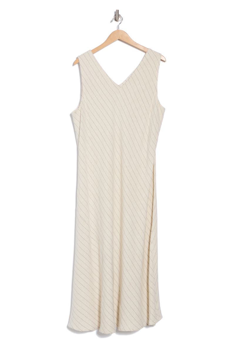 Stripe Midi Dress, Alternate, color, TAUPE
