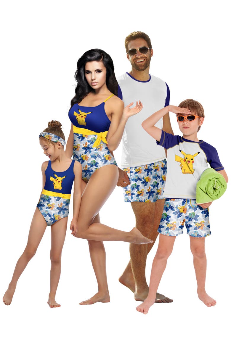 Pikachu Onepiece Swimsuit, Alternate, color, Royal Blue