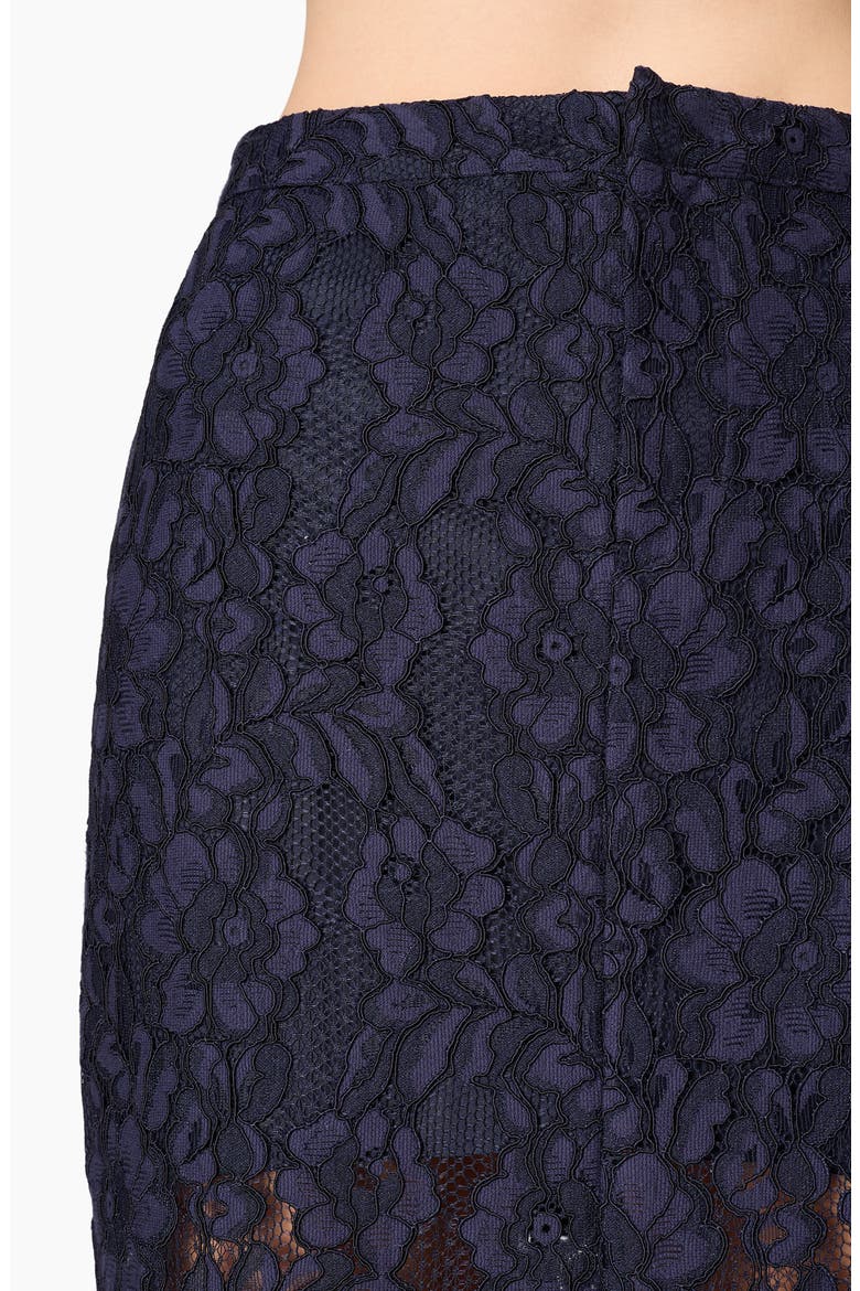 Osmond Lace Midi Skirt, Alternate, color, NAVY