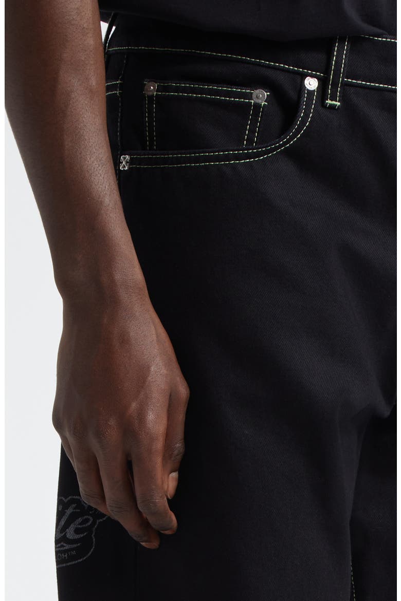 Eagle Relaxed Raw Jeans, Alternate, color, BLACK - LIGH