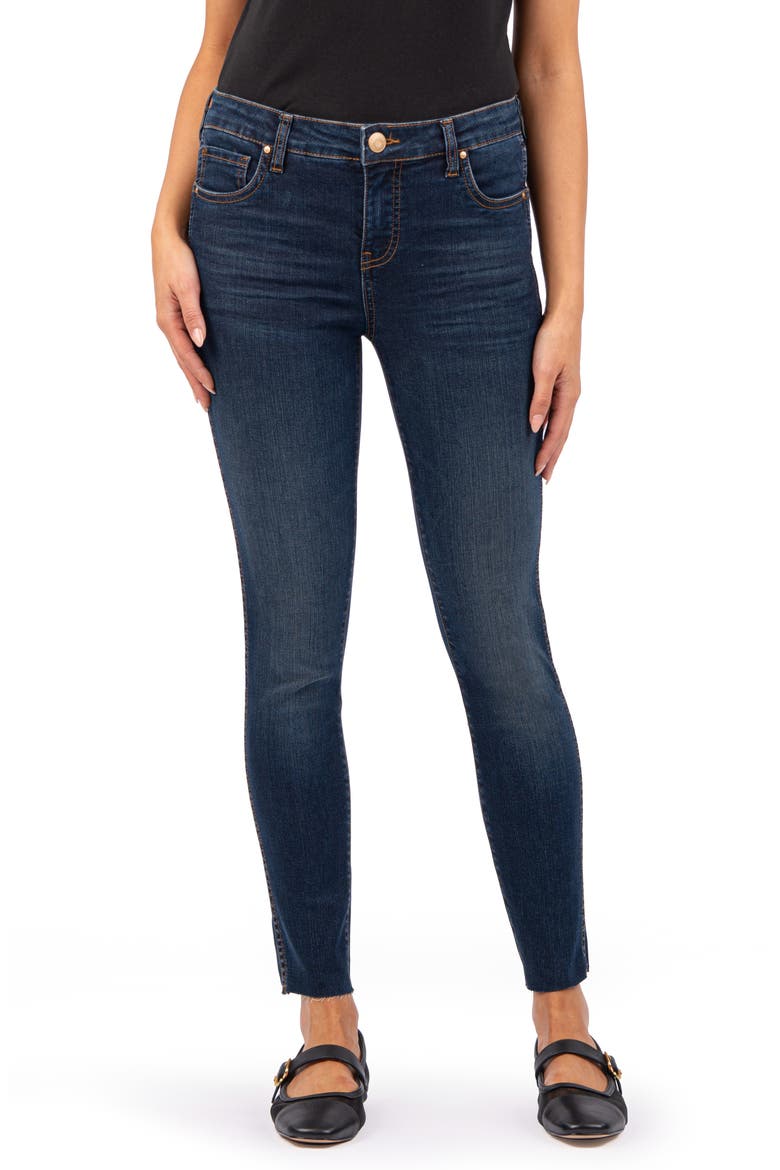 Connie Fab Ab Raw Hem Ankle Skinny Jeans, Main, color, SMASH