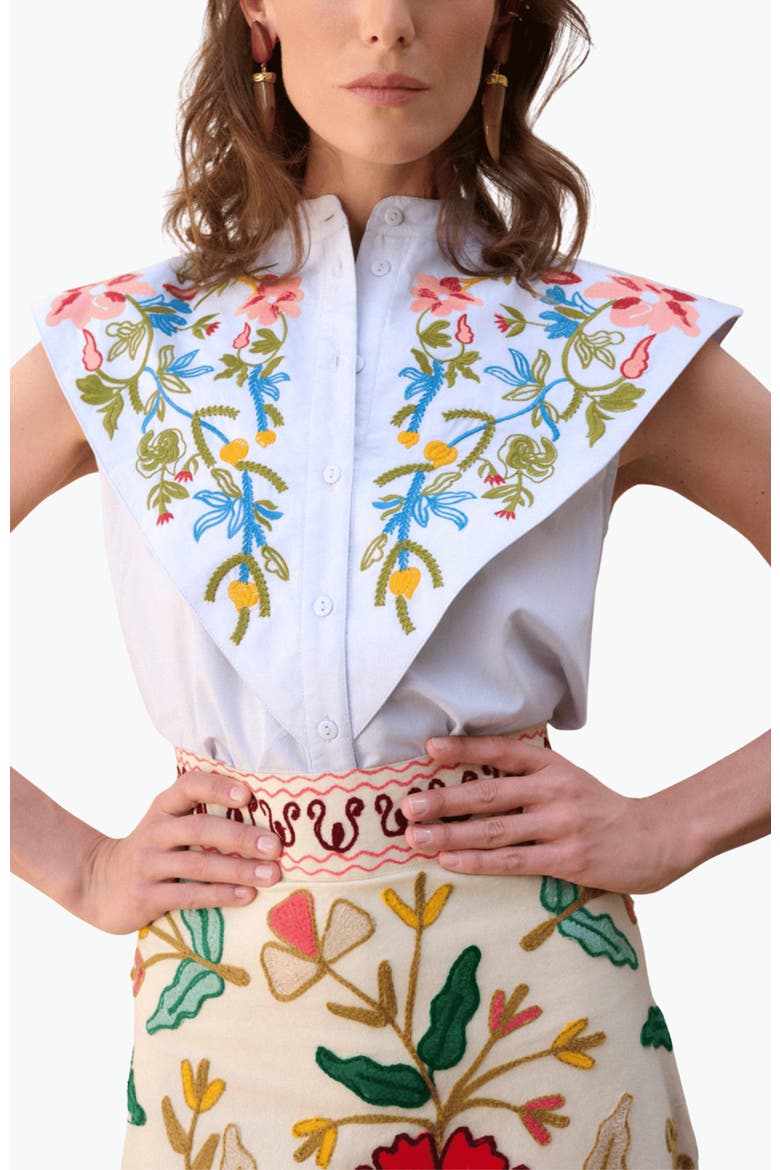 Brodery Mani Shirt, Main, color, Blue