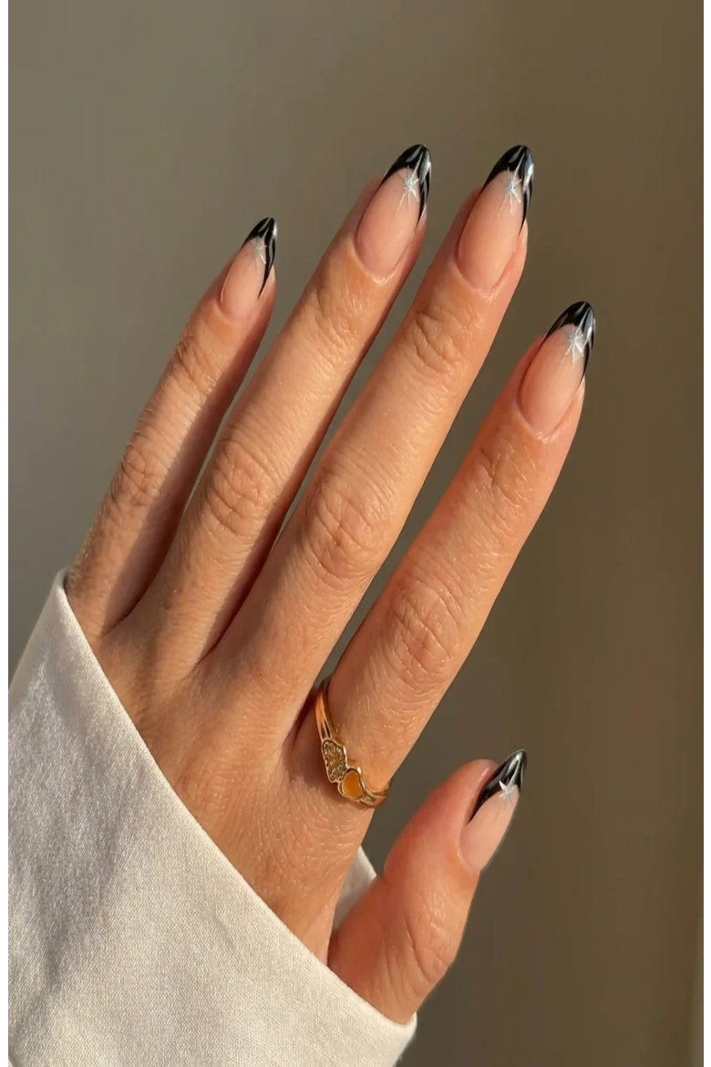 Midnight Spark Almond Press-On Nails, Alternate, color, Midnight Spark