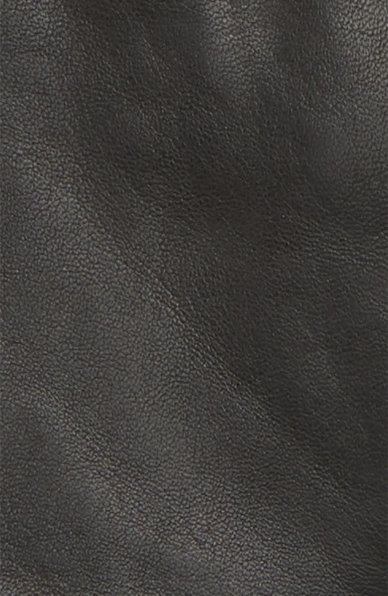 UGG<sup>®</sup> Touchscreen Compatible Leather Gloves with Genuine Shearling Trim, Alternate, color,