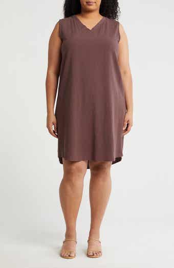 Renee C V-Neck Sleeveless Shift Dress