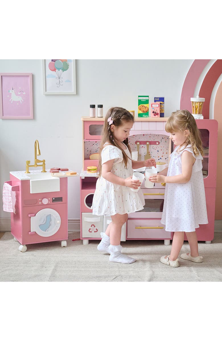 Teamson Kids Little Chef Savannah Play Kitchen & Accessories, Alternate, color, Pink