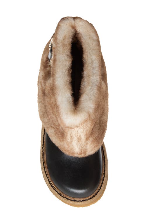 Kelsi Dagger Brooklyn Calvin Faux Fur Cuff Bootie In Black