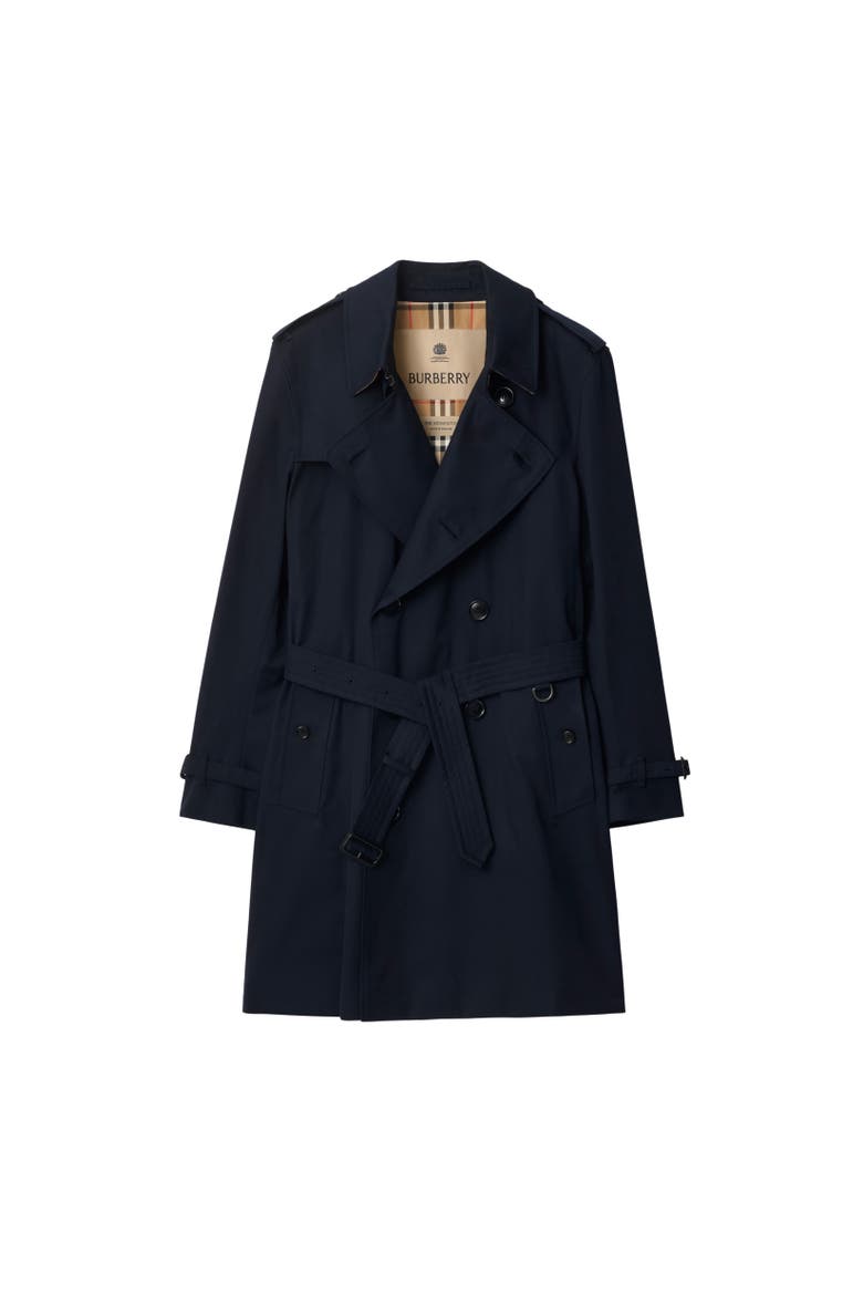 Mid-length Kensington Heritage Trench Coat, Alternate, color, Coal blue