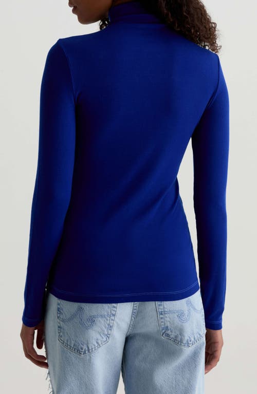 Ag Chels Ribbed Turtleneck Sweater In Blue