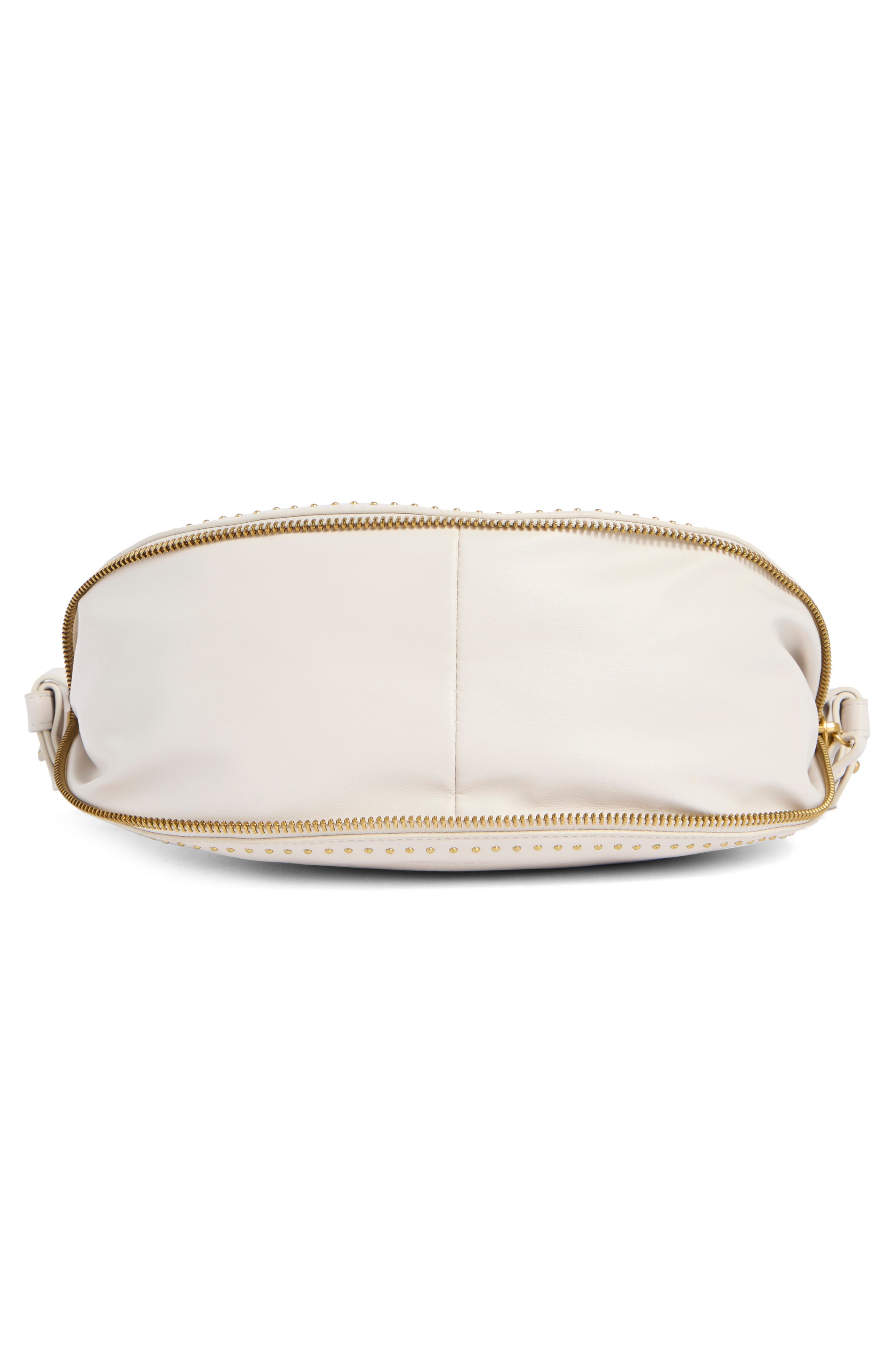 Steve Madden Ally Studded Shoulder Bag, Alternate, color, Chalk