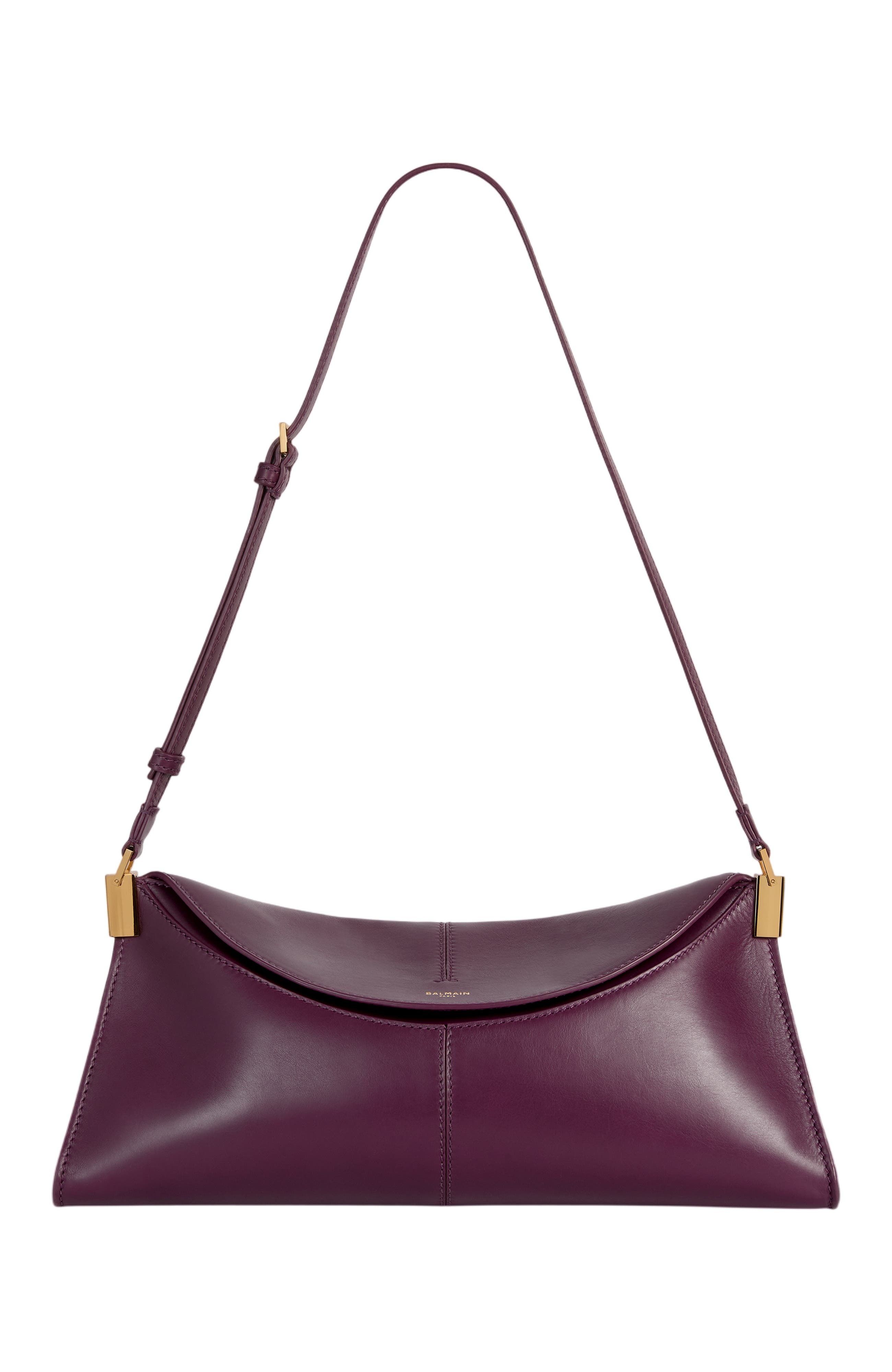 64-83 Medium Bag in Smooth Leather, Main, color, purple