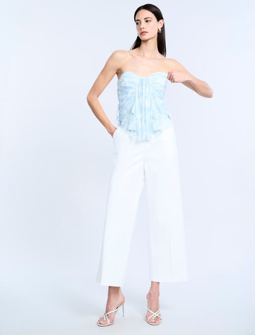 Bcbg Printed Mesh Corset In Blue