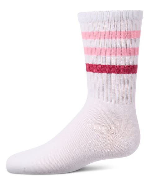 Two Tone Varsity Stripe Crew Socks