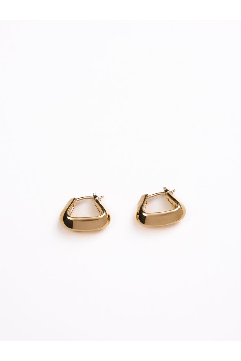 Lyle Small Triangle Hoops, Main, color, Recycled Gold Vermeil