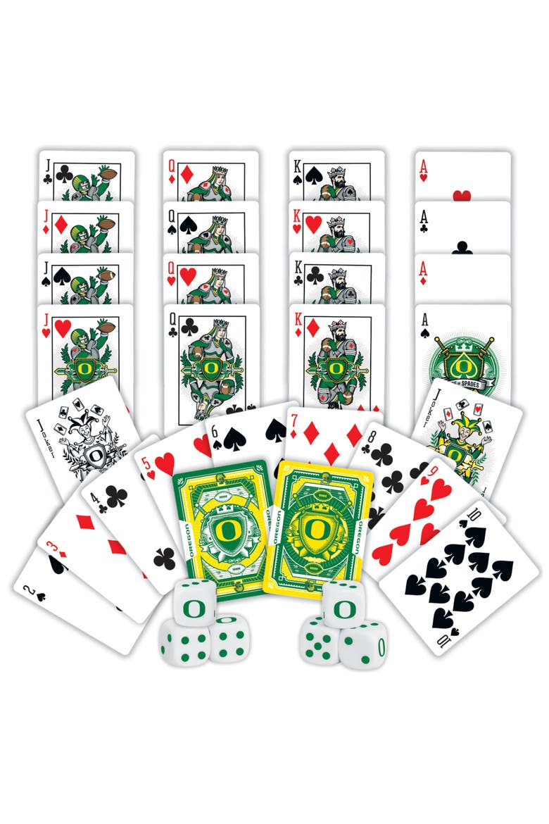 Oregon Ducks Playing Cards & Dice, Alternate, color, Multicolor