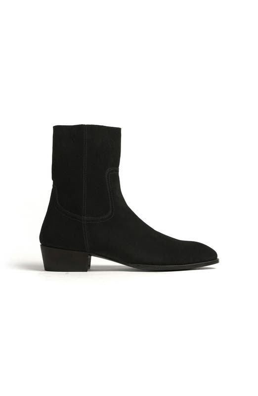 Anthony Veer Lennox Boot, Alternate, color, Velvet Noir Black Suede