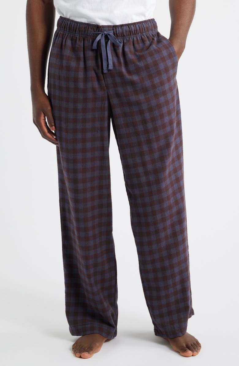 Nordstrom Flannel Pajamas, Alternate, color, Oatmeal/ Grey Jasper Plaid