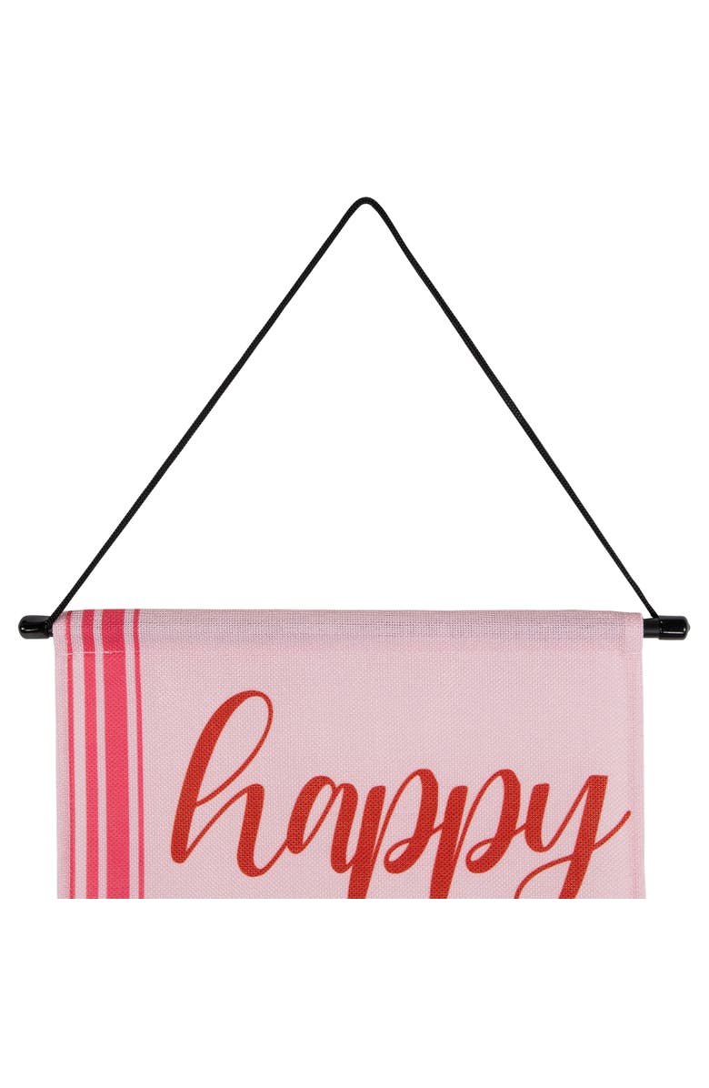 Northlight Set of 2 Pink "Welcome" and "Happy Valentine's Day" Outdoor Door Banners 71", Alternate, color, Pink
