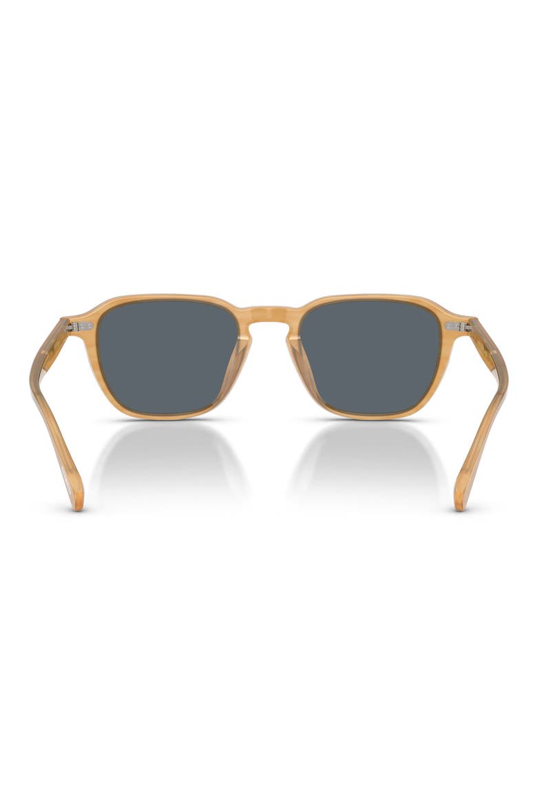 Emryn 50mm Pillow Sunglasses, Alternate, color, SEMI-MATTE GOLDWOOD / BLUE