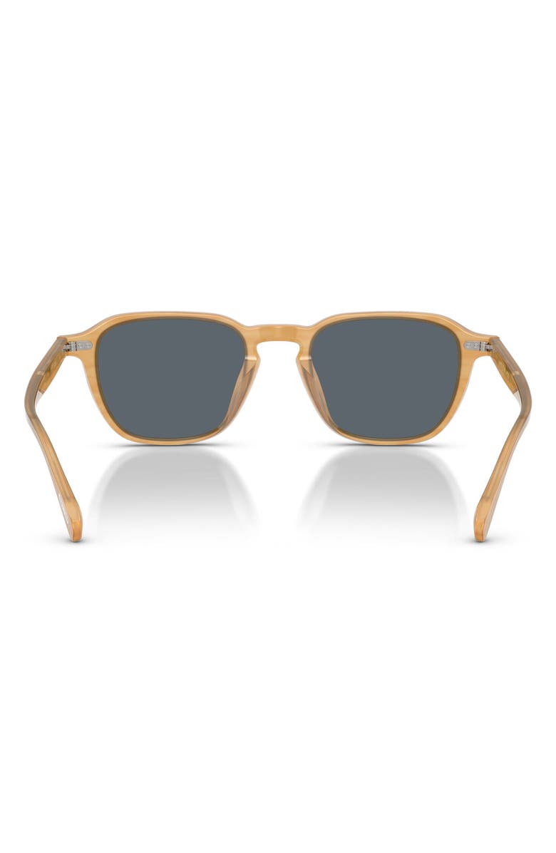 Oliver Peoples Emryn 50mm Pillow Sunglasses, Alternate, color, Semi-Matte Goldwood / Blue
