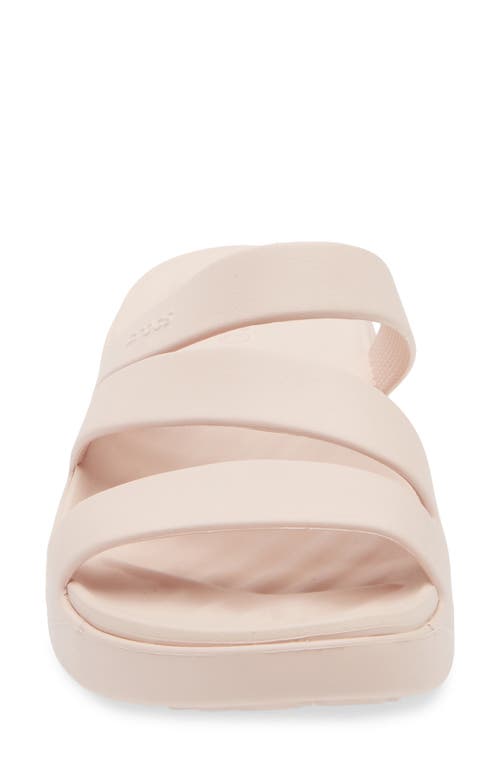 Crocs Getaway Strappy Slide Sandal In Quartz
