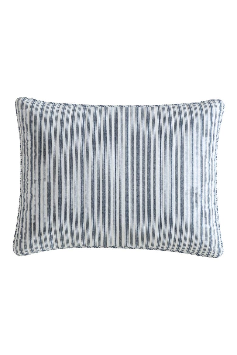 Coleridge Stripe Queen Quilt Set, Alternate, color, DARK BLUE