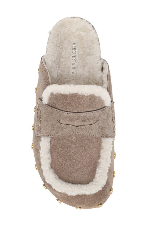Veronica Beard Fenix Genuine Shearling Mule In Brown
