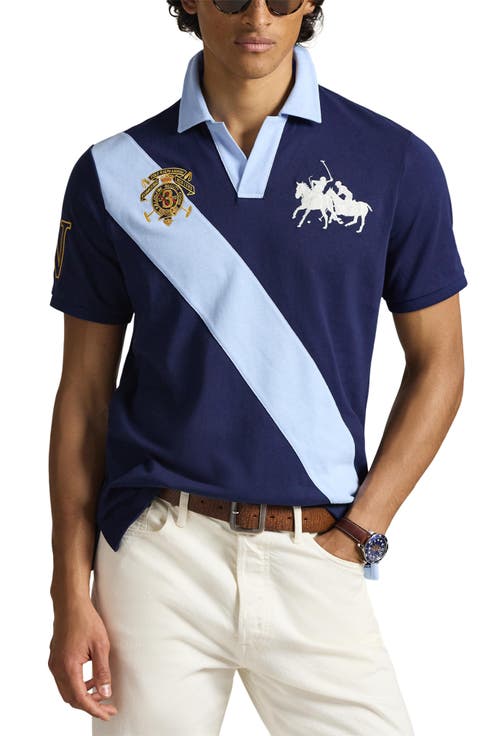 Classic Fit Crest Jersey Graphic Polo