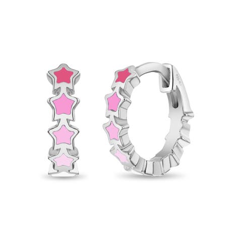 Star Cascade Huggie Hoops