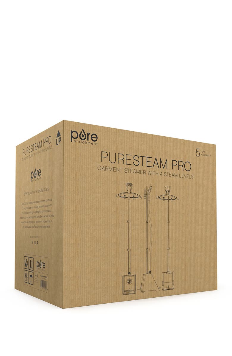 PURE ENRICHMENT PureSteam Pro Garment 4 Steam Level Steamer, Alternate, color, White