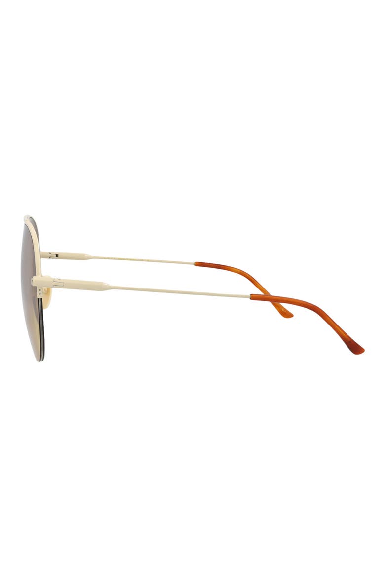 Novelty 61mm Aviator Sunglasses, Alternate, color, IVORY IVORY BROWN