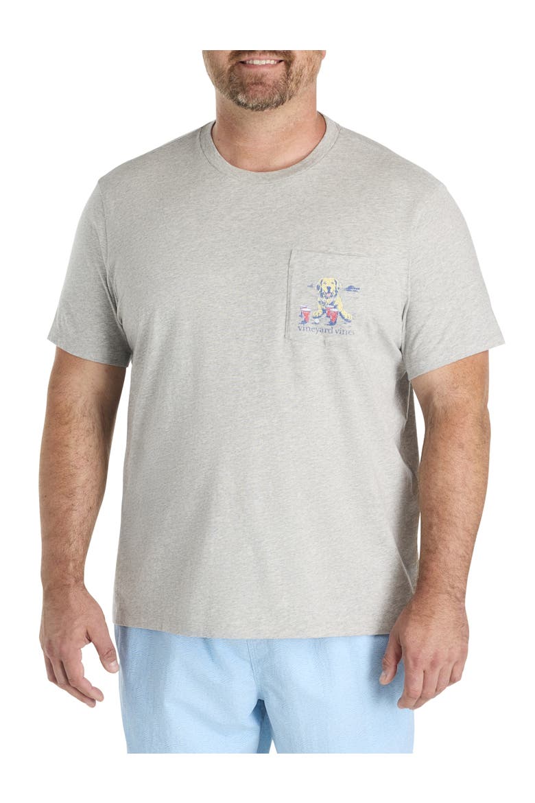 Big & Tall Pup Cup Graphic Tee, Alternate, color, GREY HEATHER
