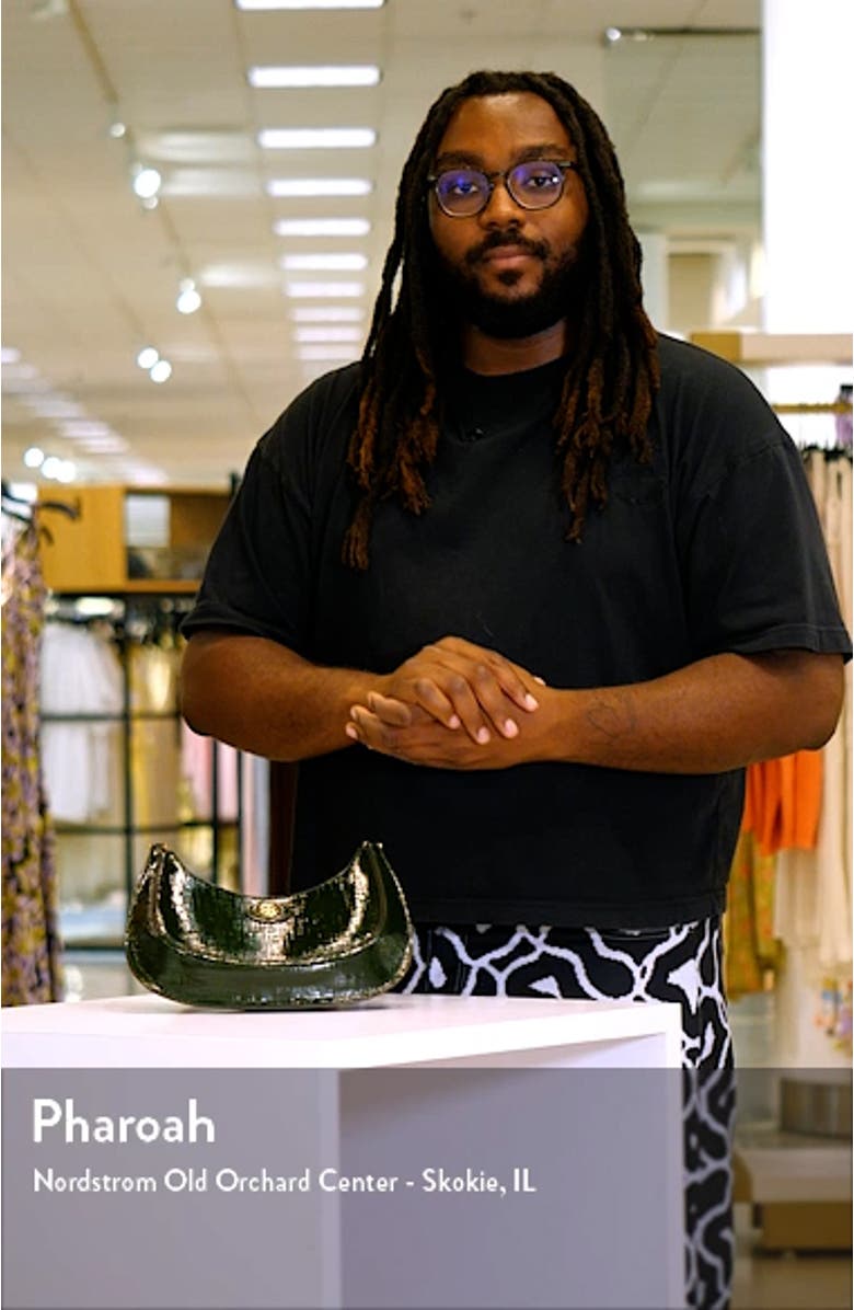 Robinson Crosshatched Leather Convertible Crescent Bag, sales video thumbnail