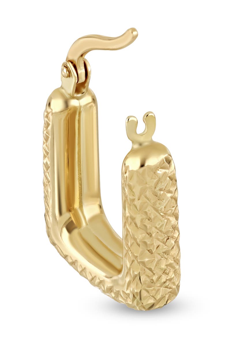 14K Gold Textured Hoop Earrings, Alternate, color, 14K YELLOW GOLD