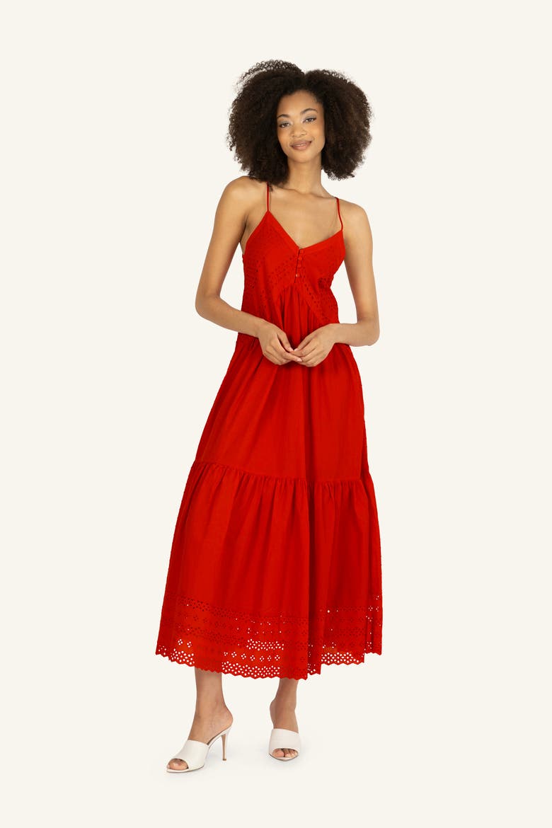 Daniella Dress, Main, color, Cherry Red