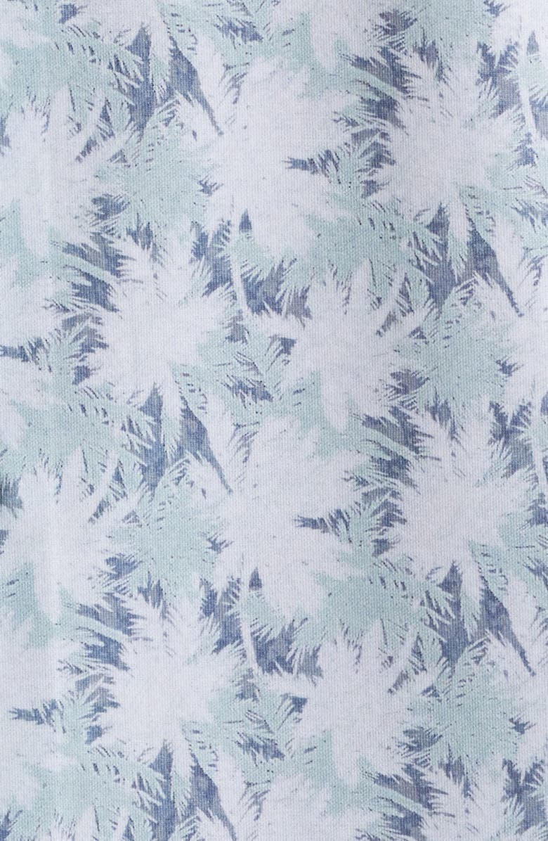 Bugatchi Myron OoohCotton<sup>®</sup> Palm Tree Print Short Sleeve Button-Up Shirt, Alternate, color, Mint