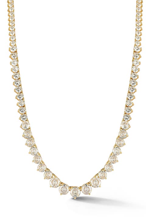 Cubic Zirconia Tennis Necklace