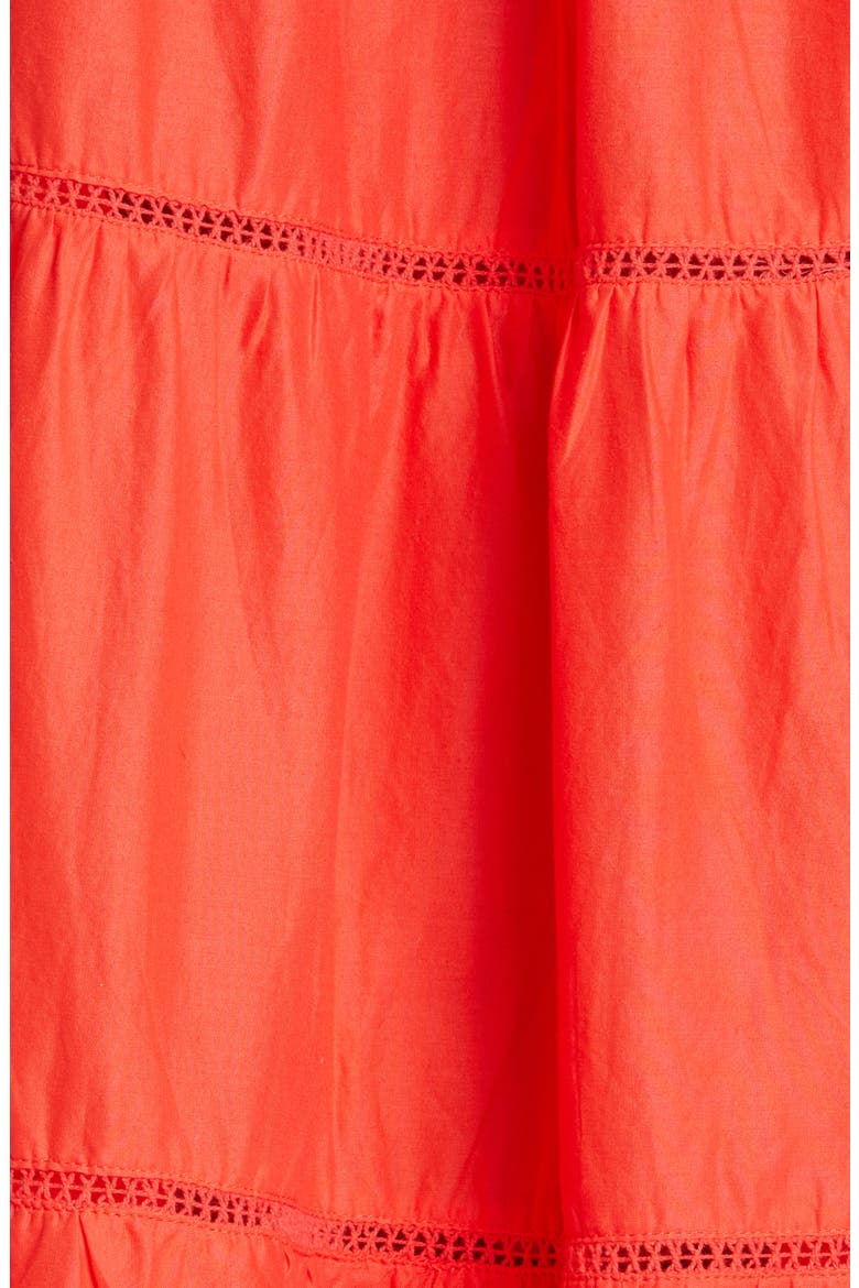 Paradis Open Tier Cotton Dress (Nordstrom Exclusive), Alternate, color, POPPY