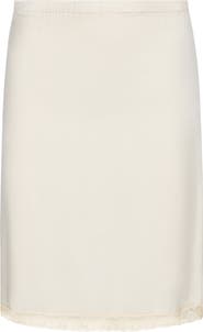 LIONESS Bella Lace Detail Satin Skirt