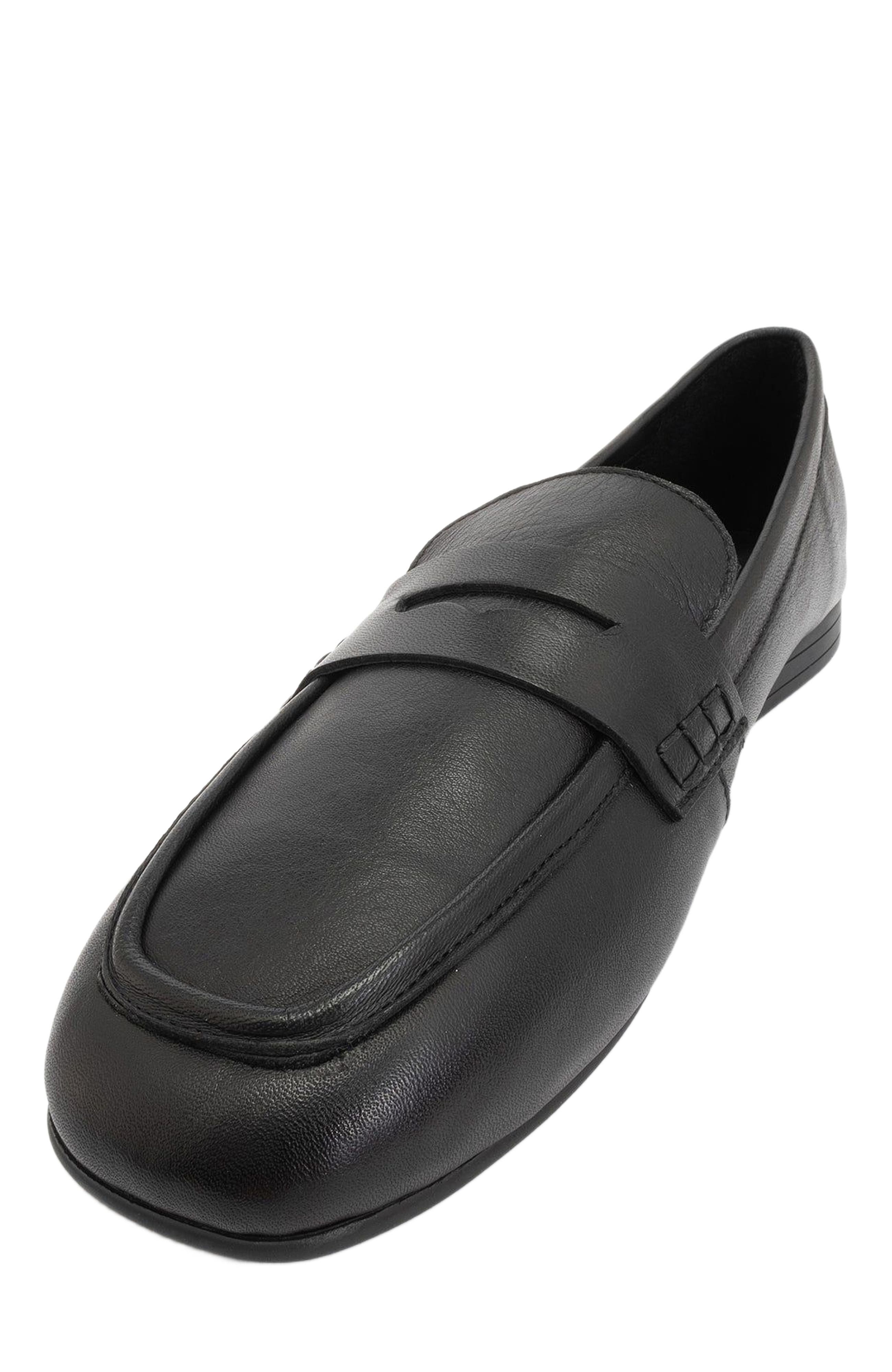 Forever & Always Shoes Skye Leather Loafers, Alternate, color, Black Leather