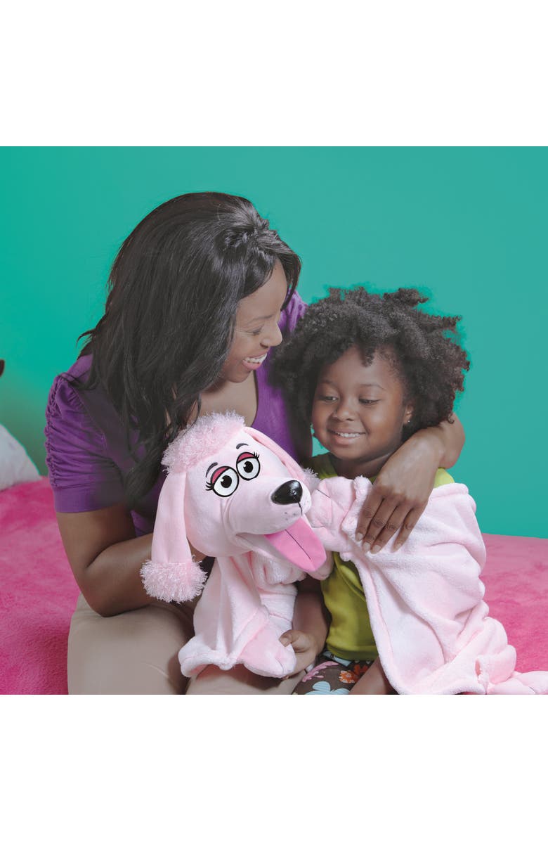 Cuddleuppets Poodle Pink 2 In 1 Plush Puppet & Blanket, Alternate, color, Multicolored