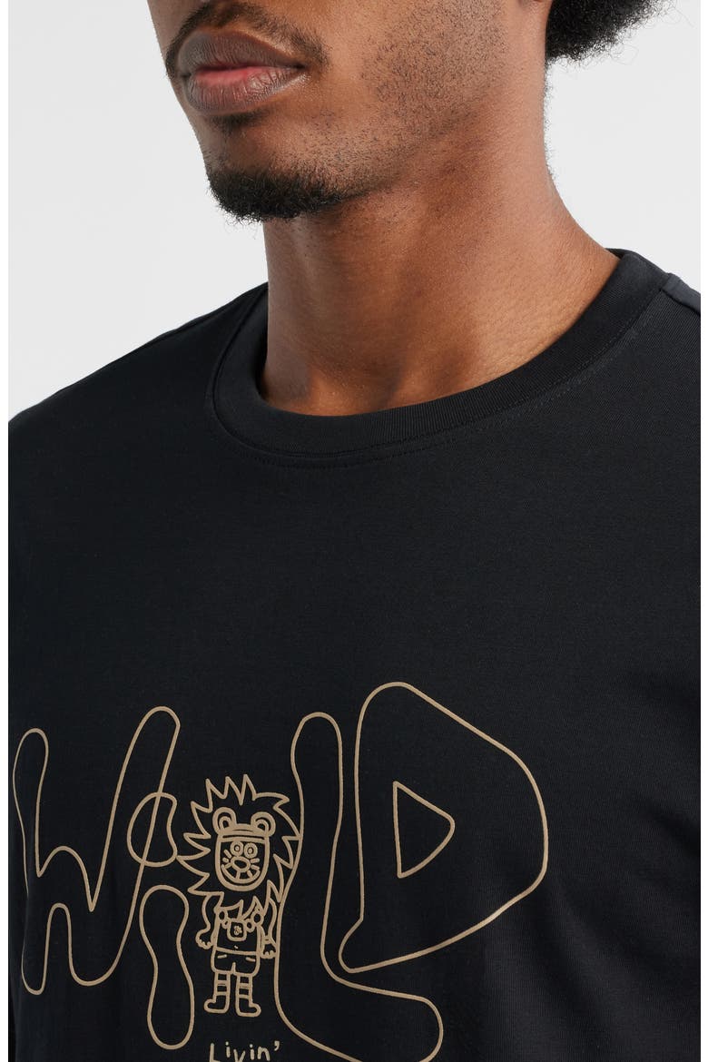 Wild & Free Graphic T-Shirt, Alternate, color, BLACK