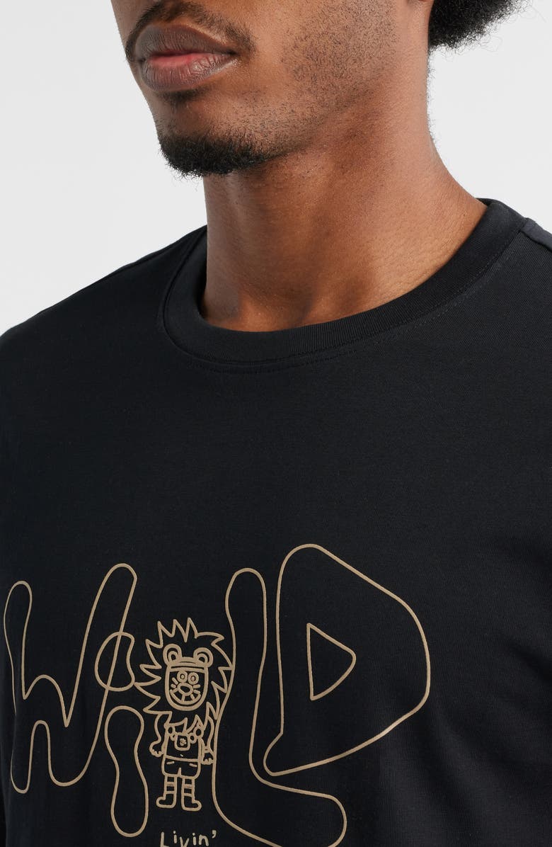 VIC GARCIA WORLD Wild & Free Graphic T-Shirt, Alternate, color, Black