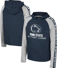 COLOSSEUM Youth Colosseum Navy Penn State Nittany Lions Ned Raglan Long Sleeve Hooded T-Shirt