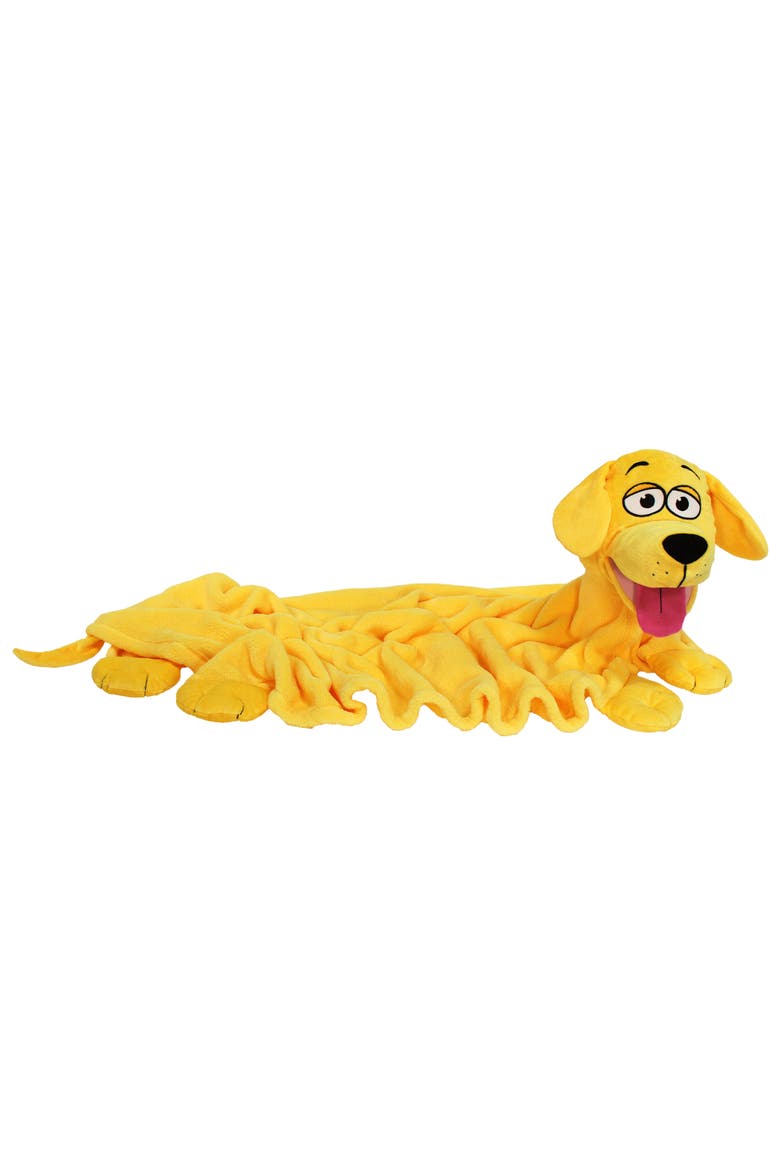 Dog 2 In 1 Plush Puppet and Blanket, Main, color, Multicolored