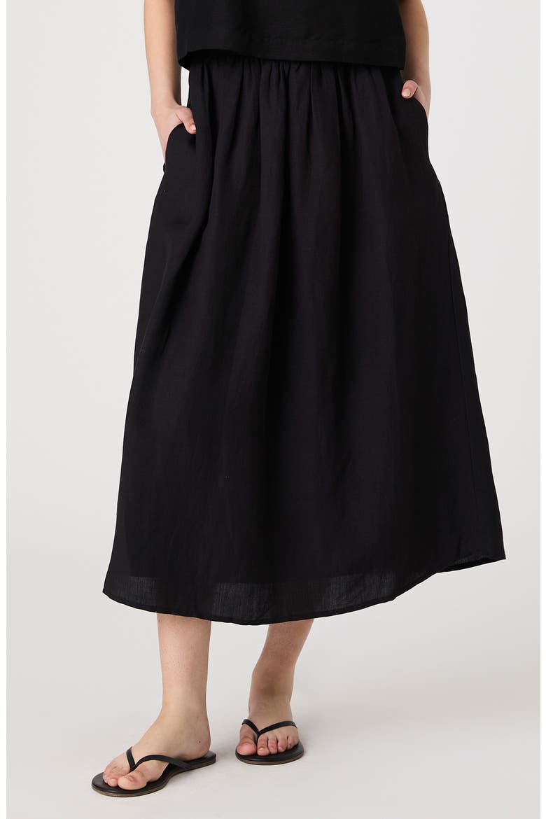 Birde Maxi Skirt, Main, color, BLACK